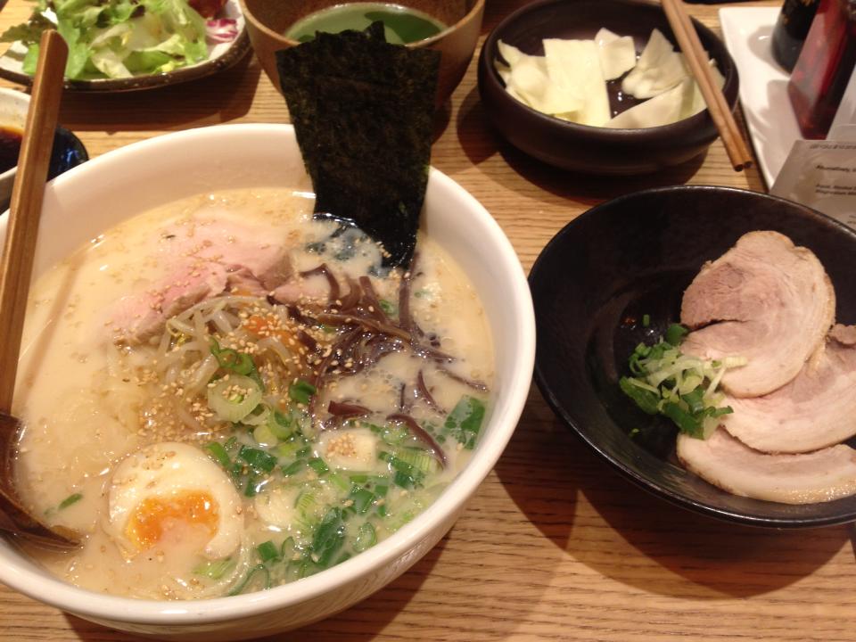 famous BBQ pork broth ramen - extra pork for me